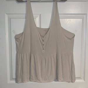 Ribbed peplum tank